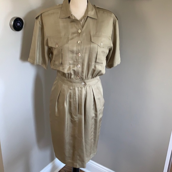 Dennis Goldsmith vintage 100% silk dress - Picture 1 of 10